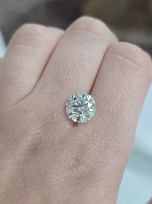 3.91ct Round Cut Lab Diamond