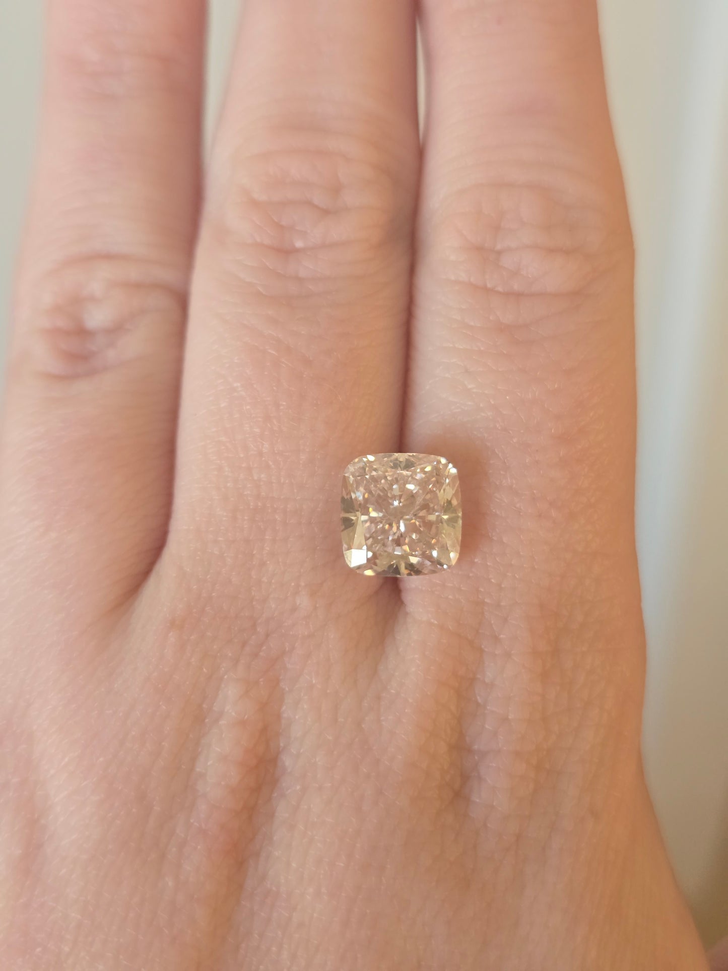 5.09ct Fancy Pink Cushion Lab Grown Diamond