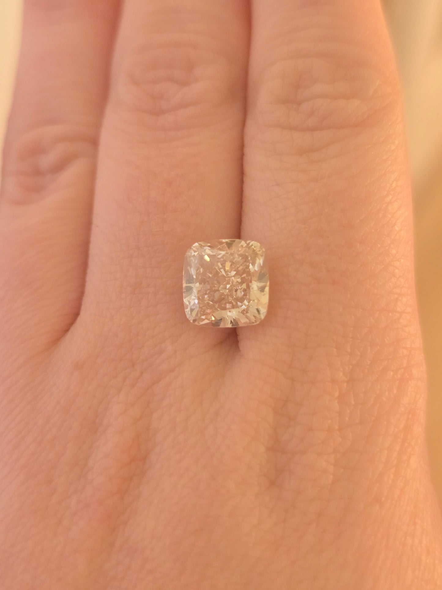 5.09ct Fancy Pink Cushion Lab Grown Diamond