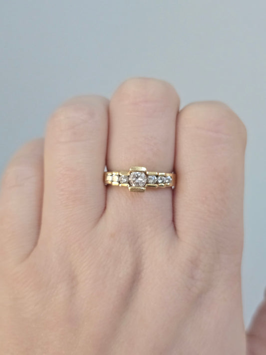 14k Yellow Gold 0.67ct Diamond Ring