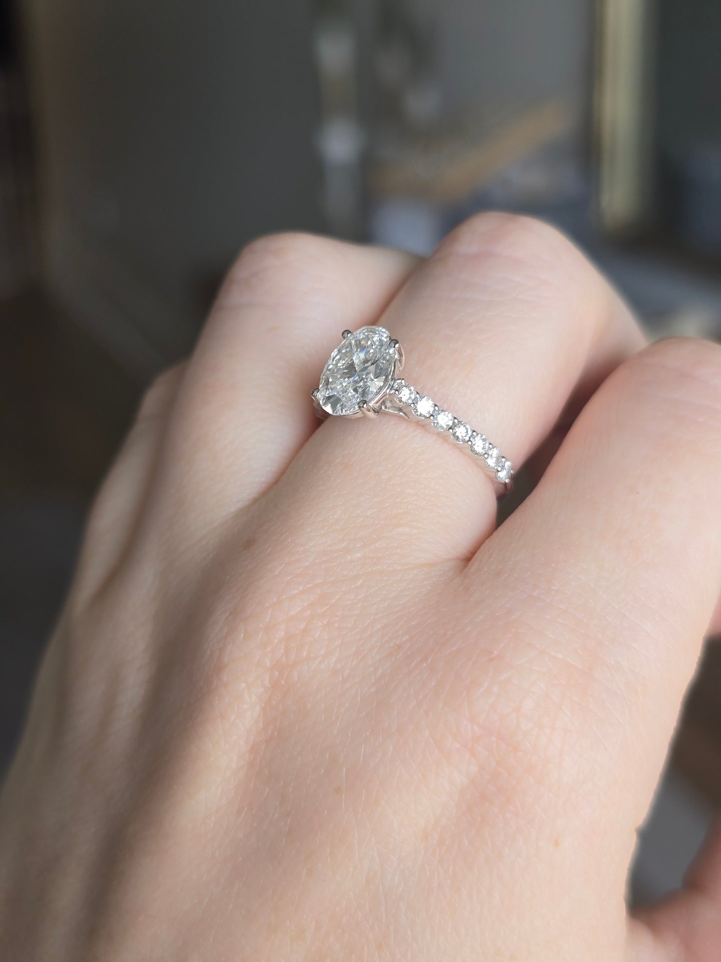 14k White Gold 2.15ct Lab Diamond Ring