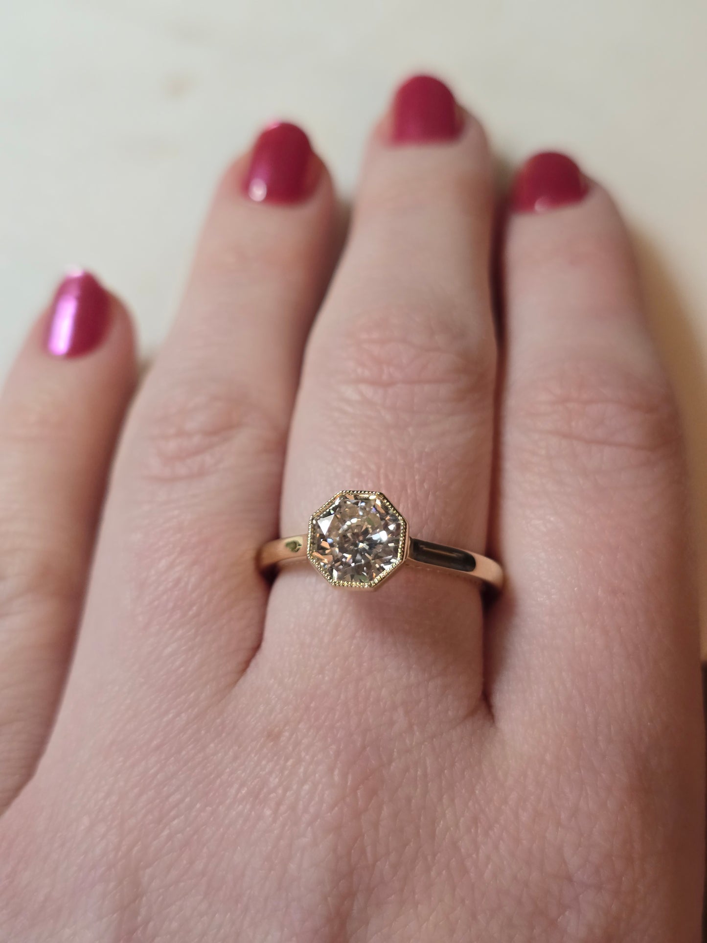 10k Yellow Gold 2ct Octagon Ring