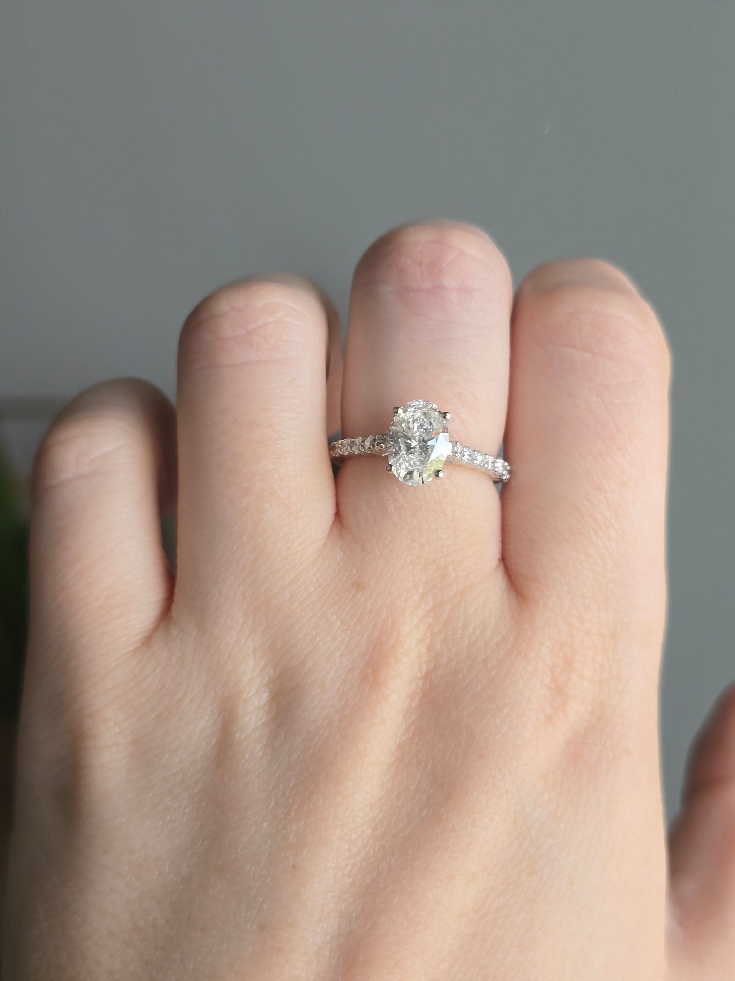 14k White Gold 2.15ct Lab Diamond Ring