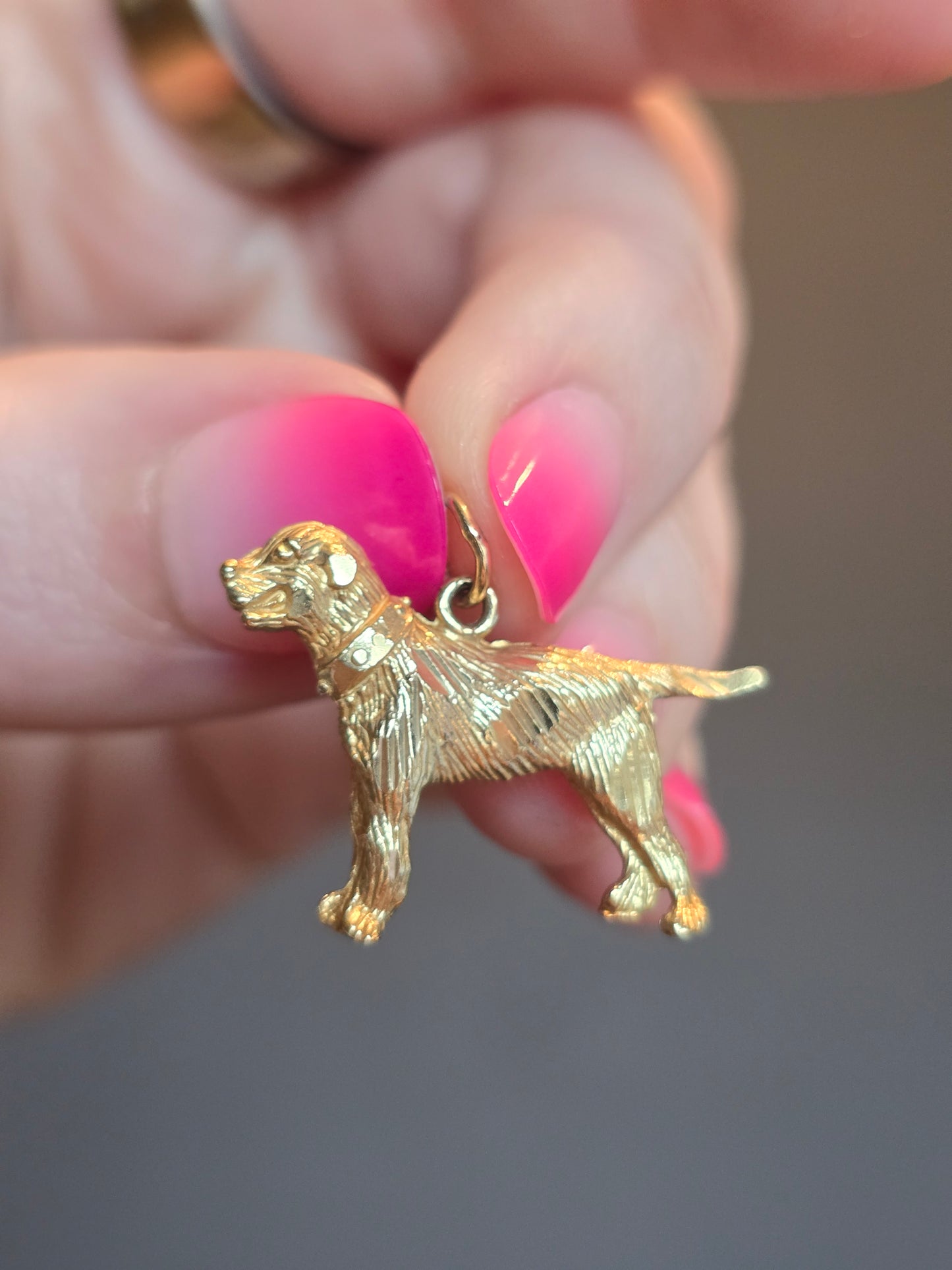 14k Dog Pendant