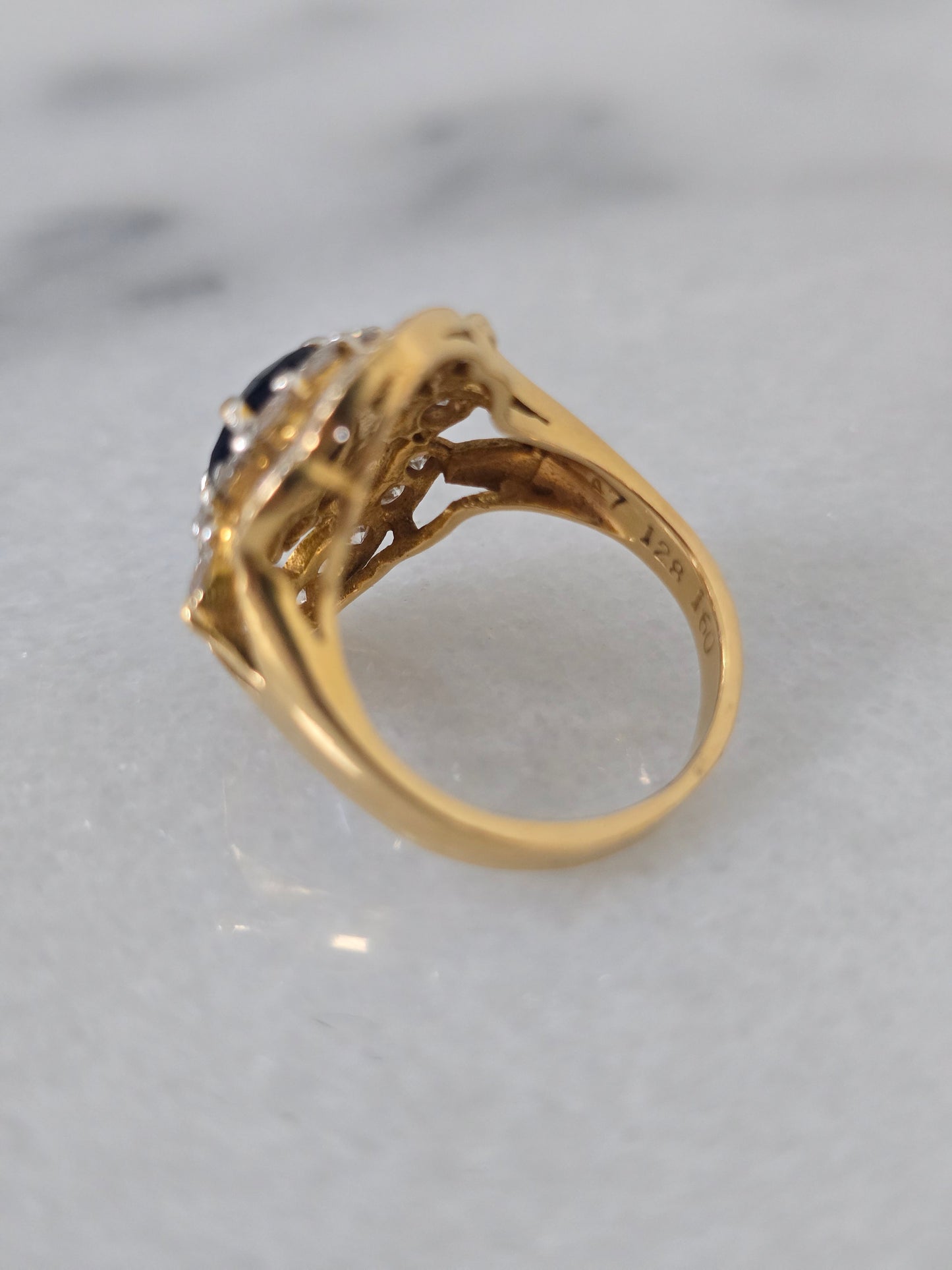 Vintage Sapphire and Diamond Ring