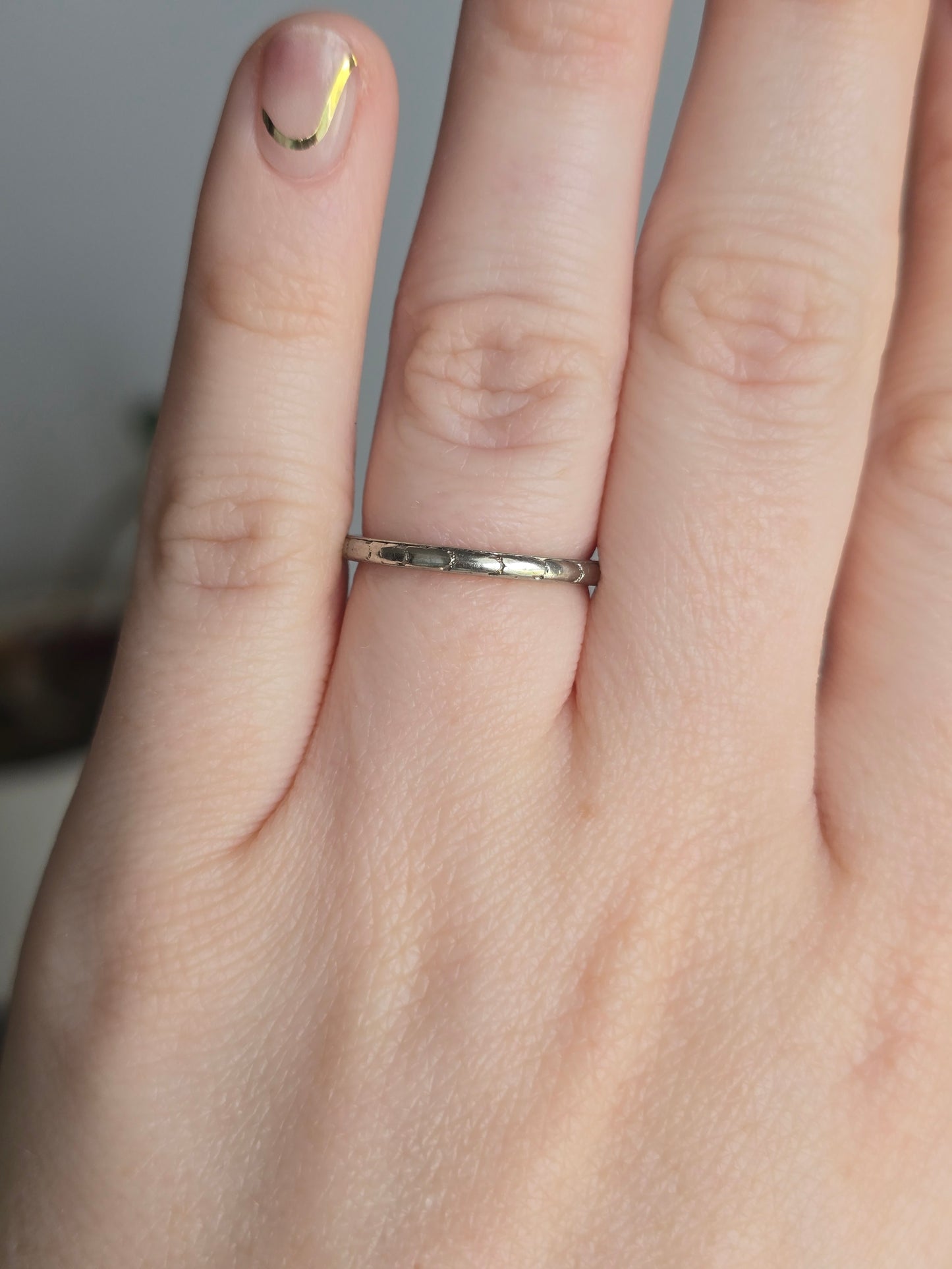 Vintage 18k White Gold Orange Blossom Ring
