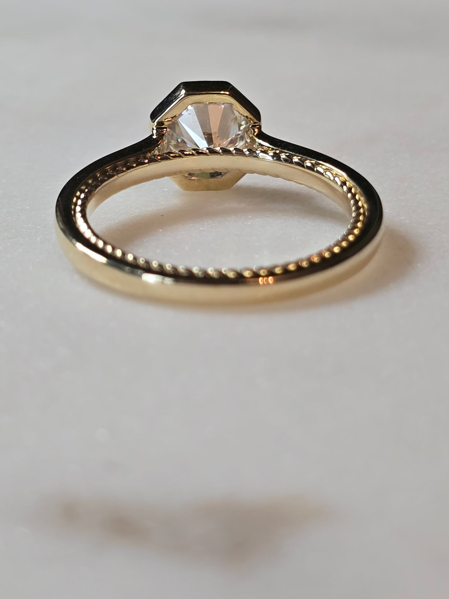 10k Yellow Gold 2ct Octagon Ring