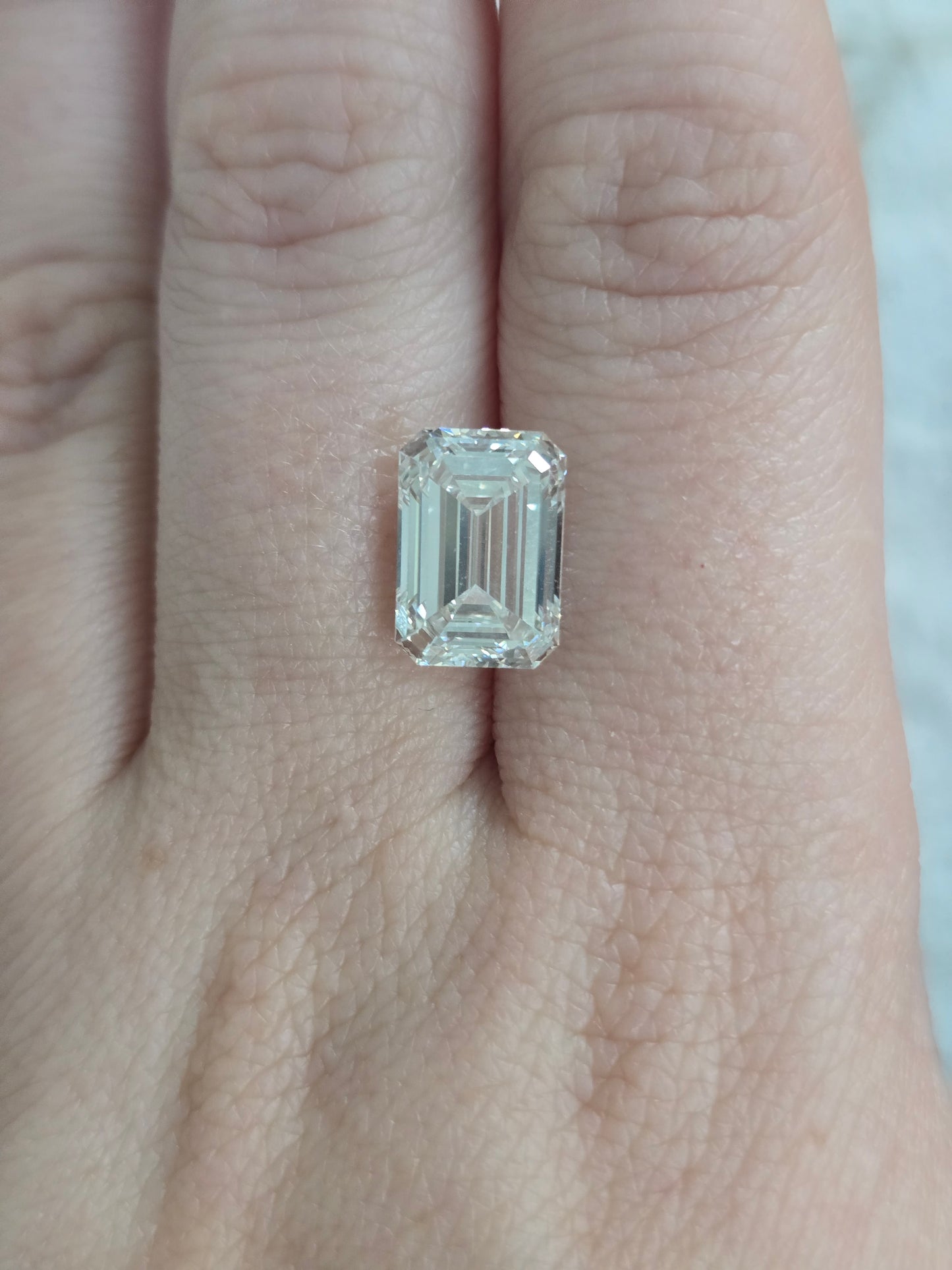 Loose 4.89 CT Emerald Cut Lab Grown Diamond with IGI Report