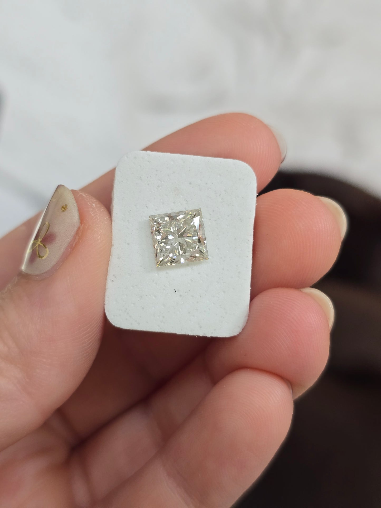 2.69ct Princess Cut Lab Grown Diamond with IGI Report