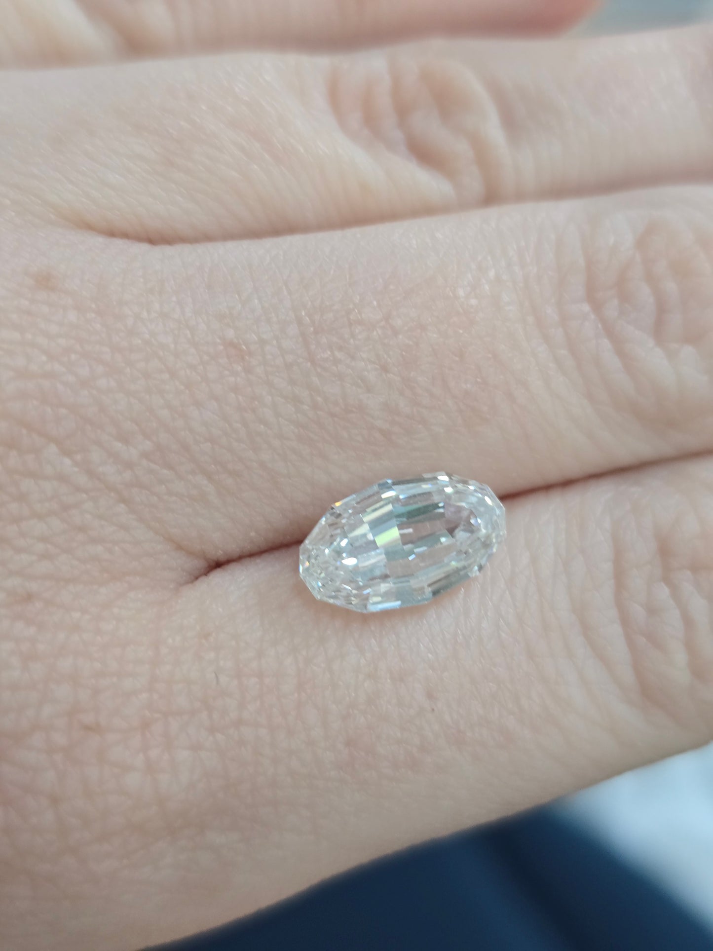 3.56ct Oval Polygon Step Cut Lab Diamond