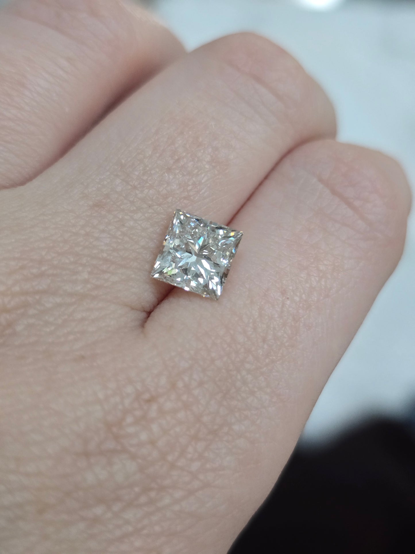 2.69ct Princess Cut Lab Grown Diamond with IGI Report