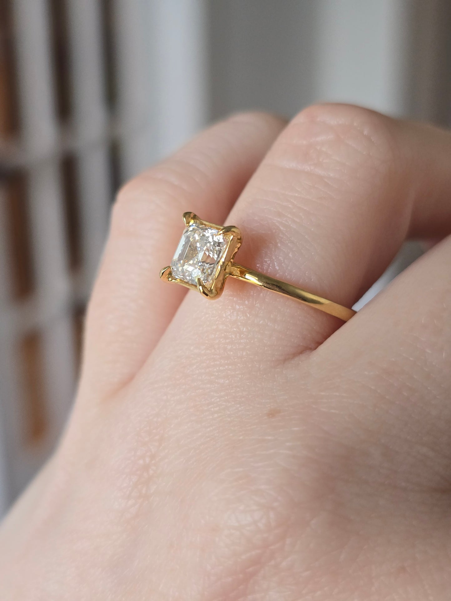 14k Yellow Gold 1.42ct Lab Diamond Solitaire