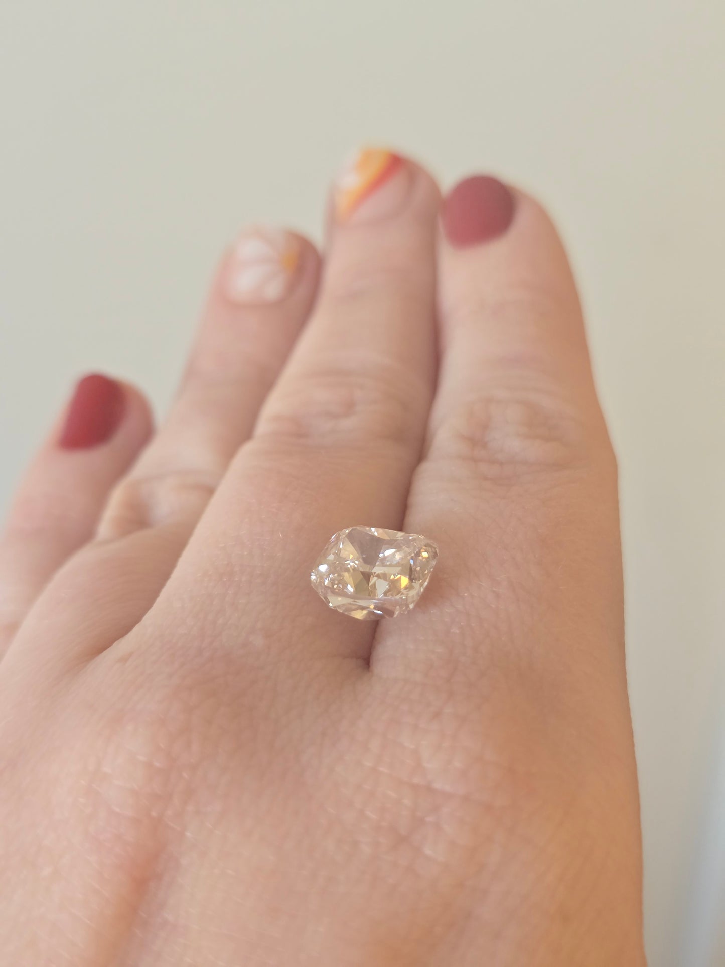 5.09ct Fancy Pink Cushion Lab Grown Diamond