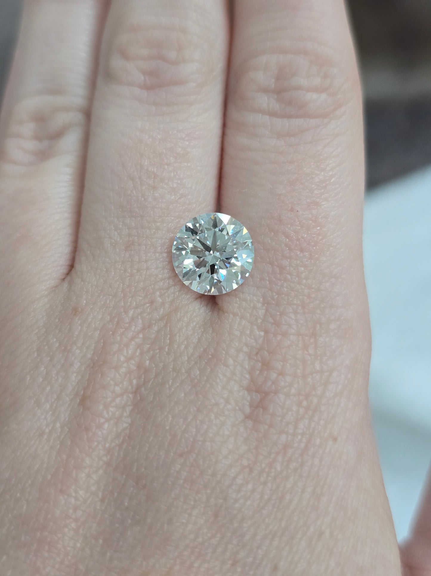 3.91ct Round Cut Lab Diamond