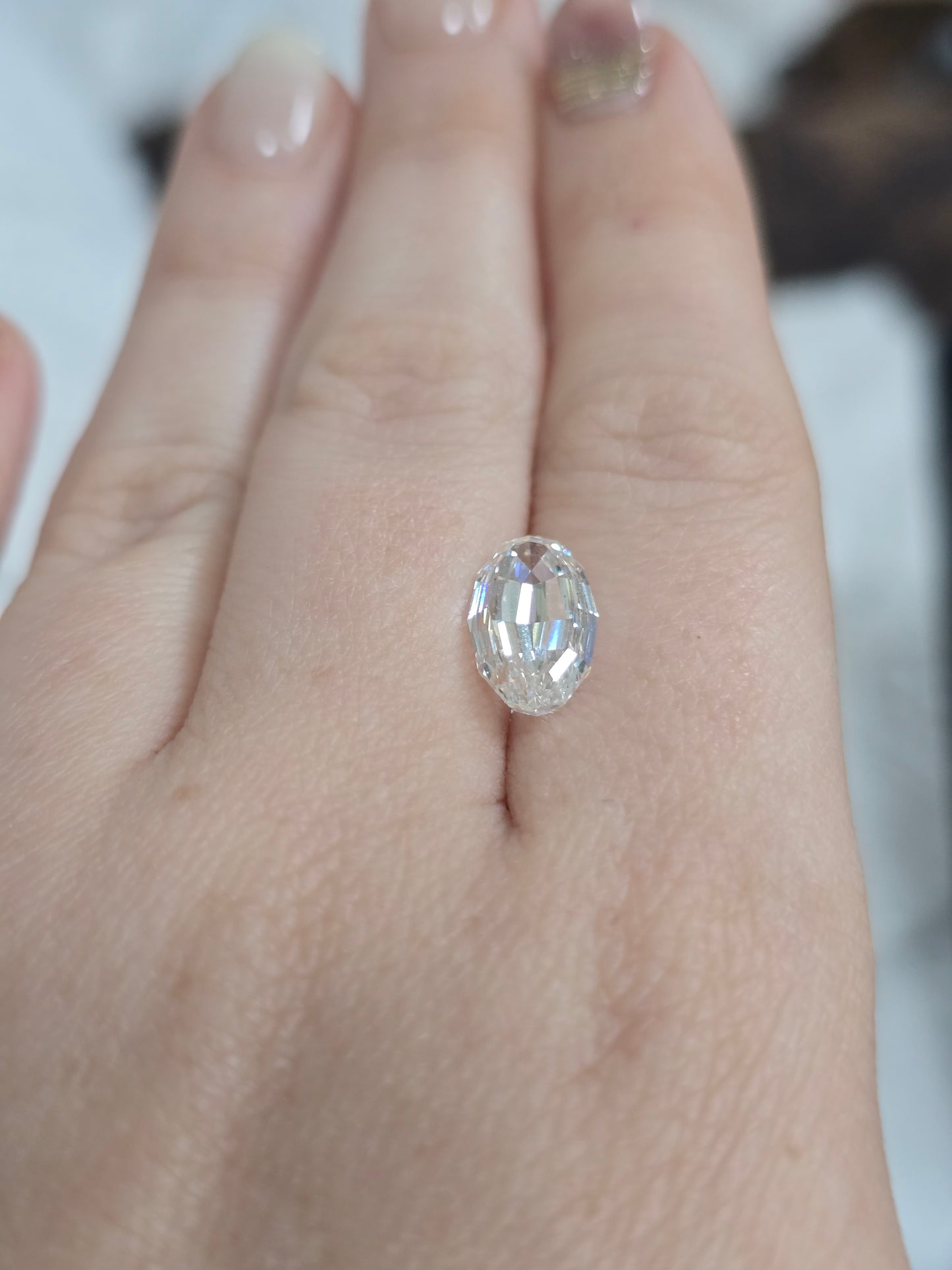 3.56ct Oval Polygon Step Cut Lab Diamond