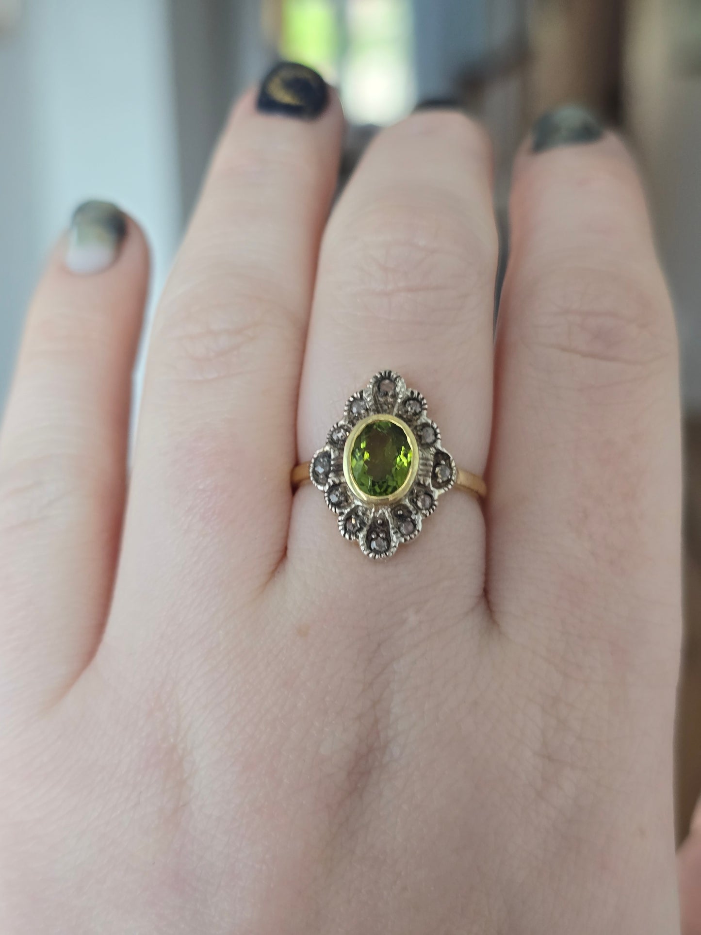 14k Tourmaline and Diamond Ring