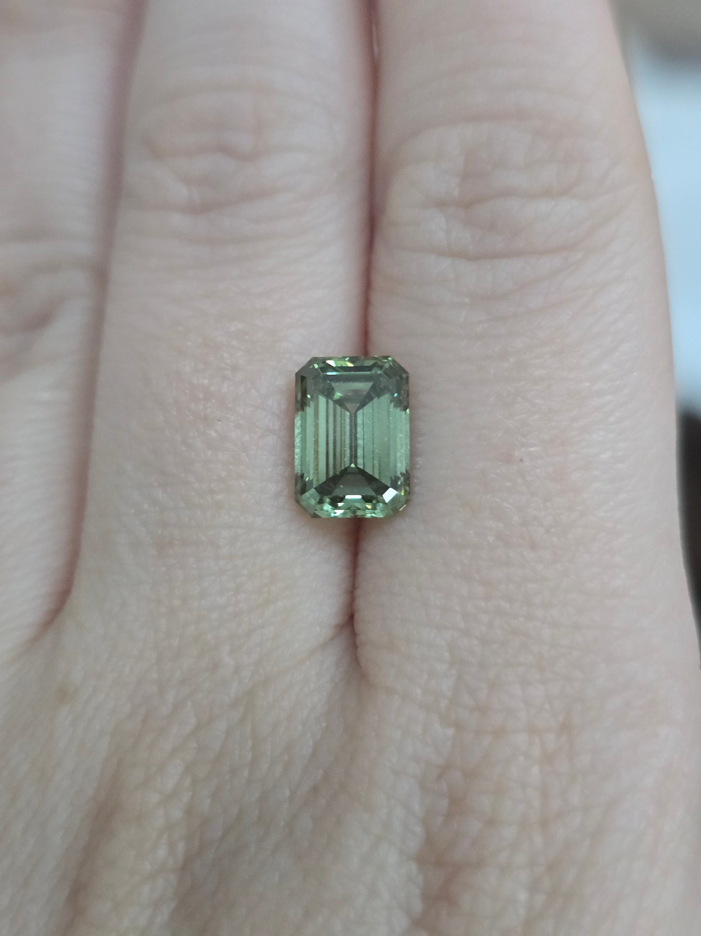 Loose 3.02 CT Emerald Cut Lab Grown Fancy Vivid Green Diamond with IGI Report