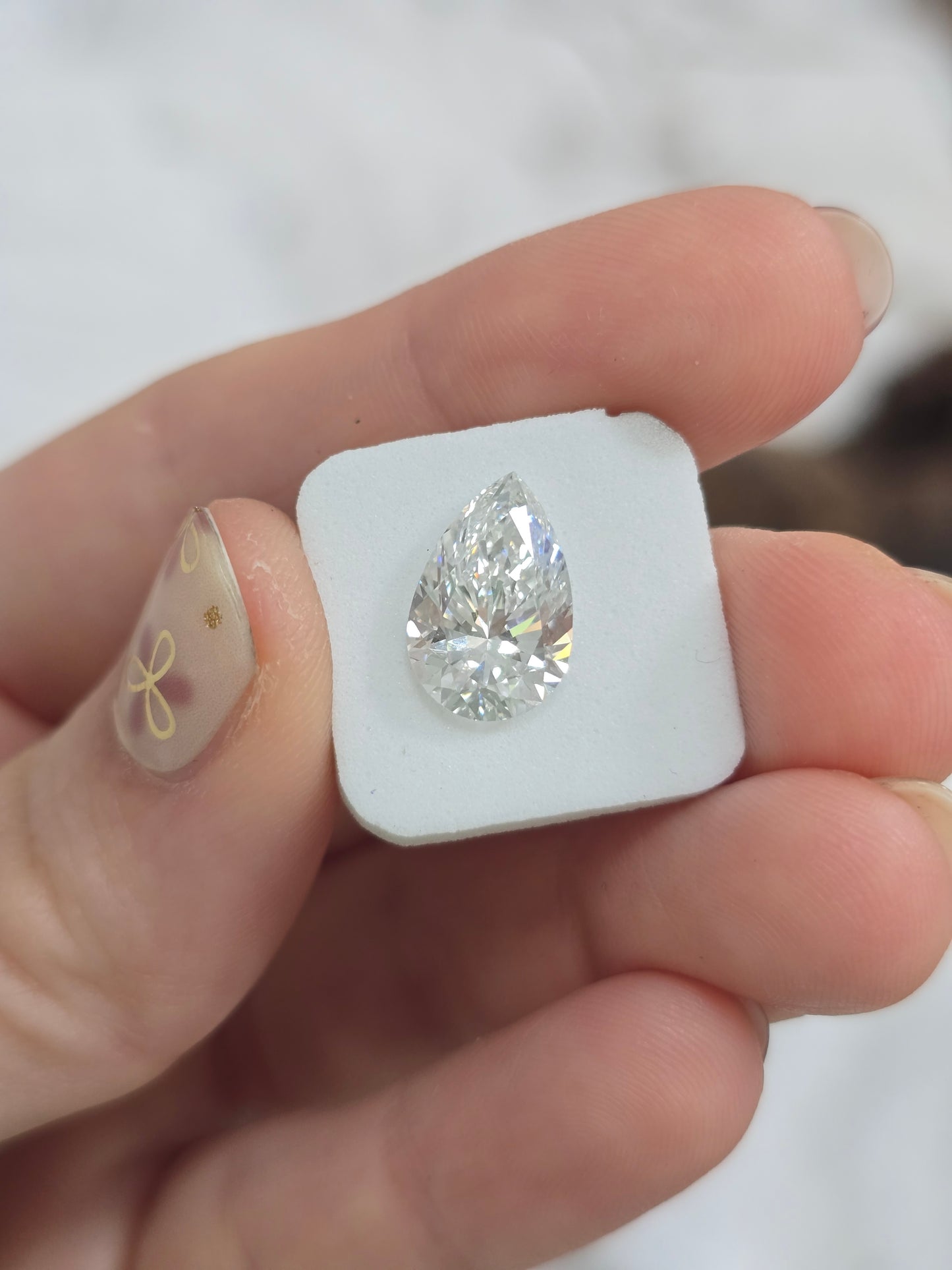 3.76ct Pear Lab Diamond