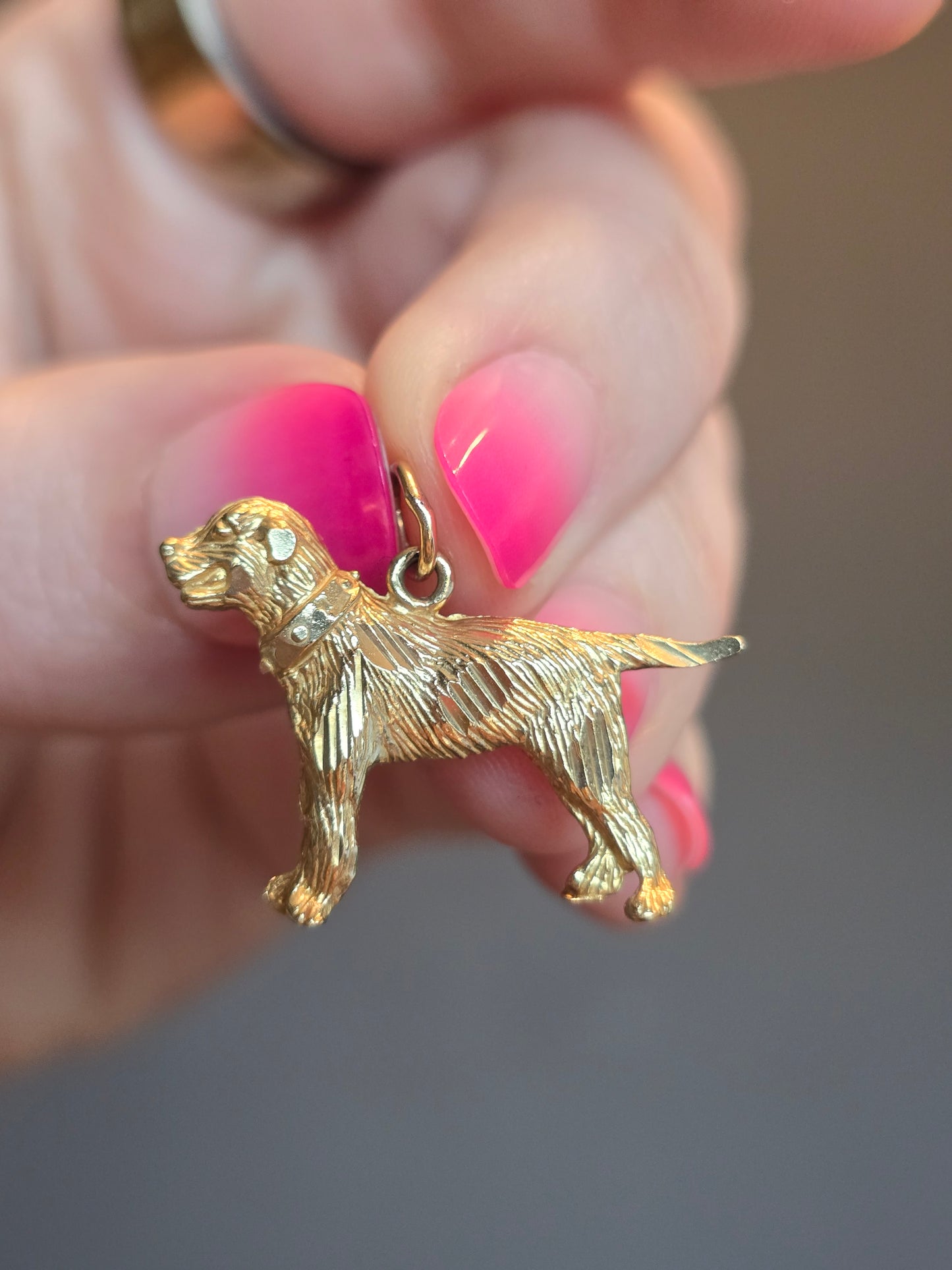 14k Dog Pendant