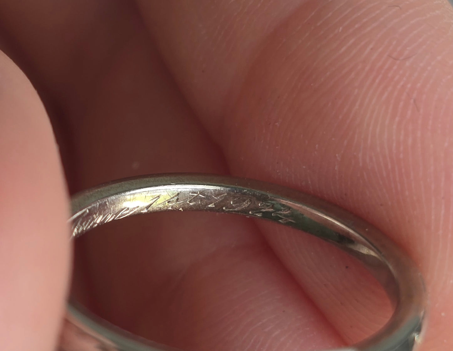 Vintage 18k White Gold Orange Blossom Ring