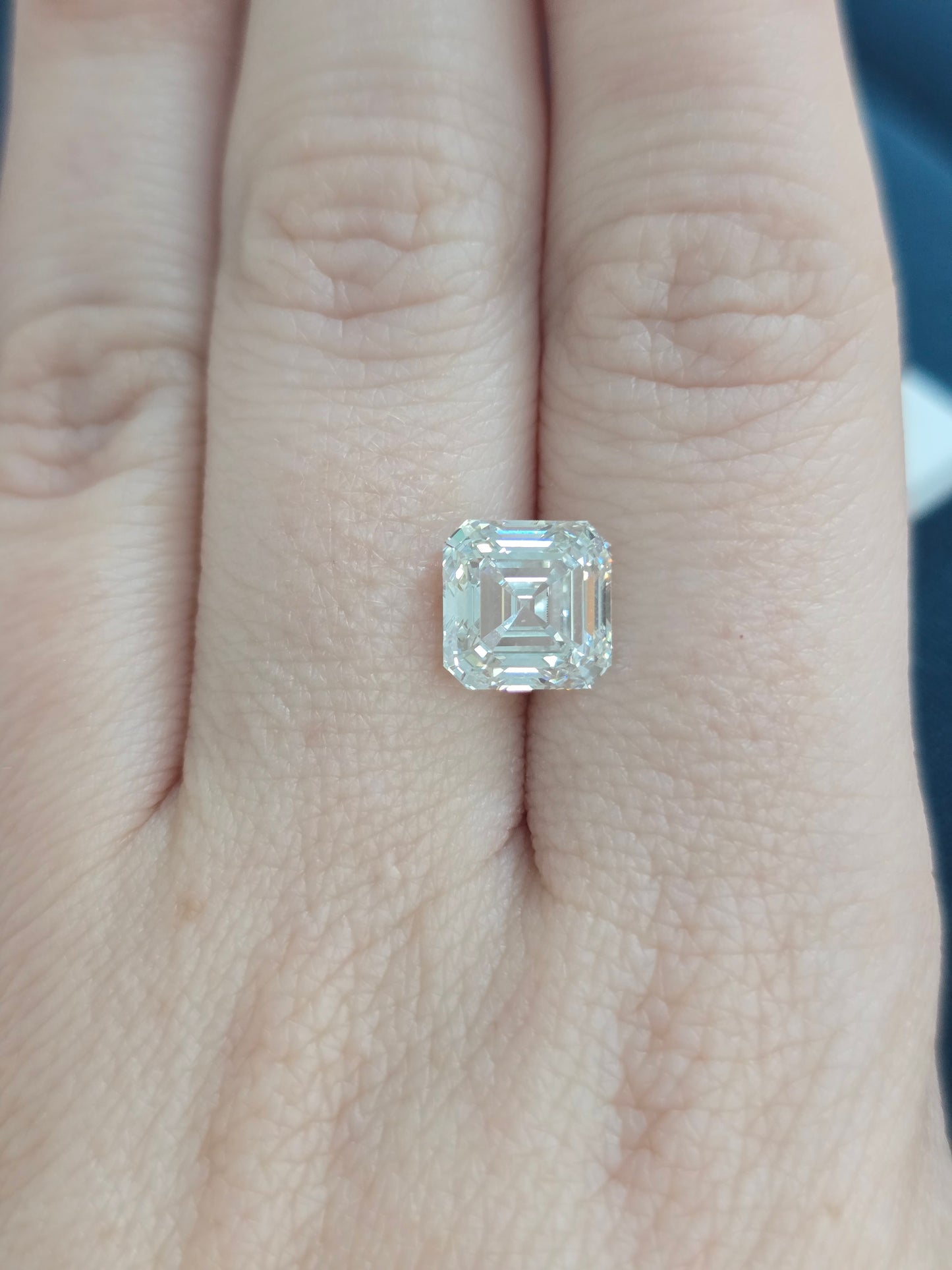 3.61ct Square Emerald Cut Lab Diamond
