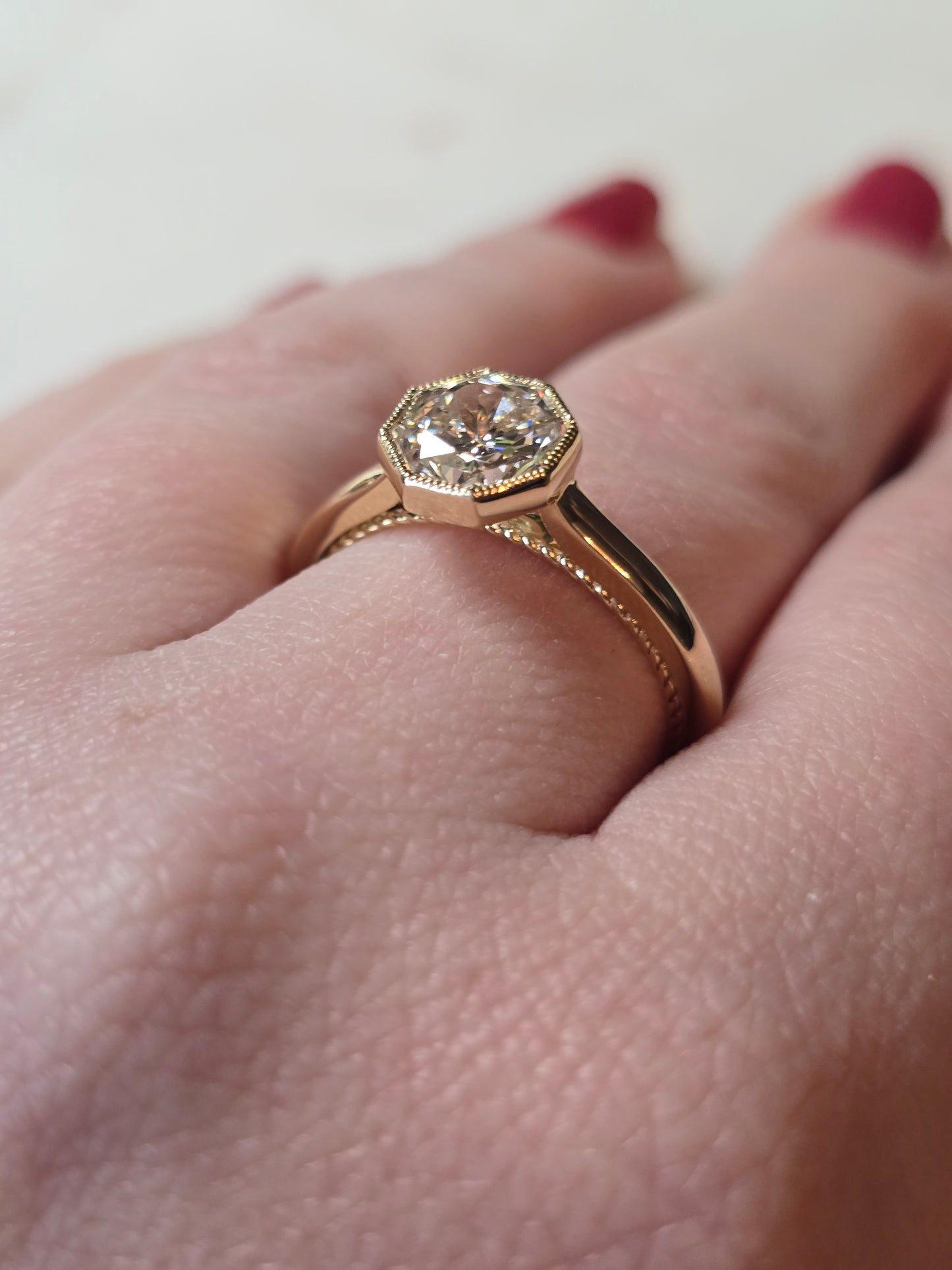 10k Yellow Gold 2ct Octagon Ring