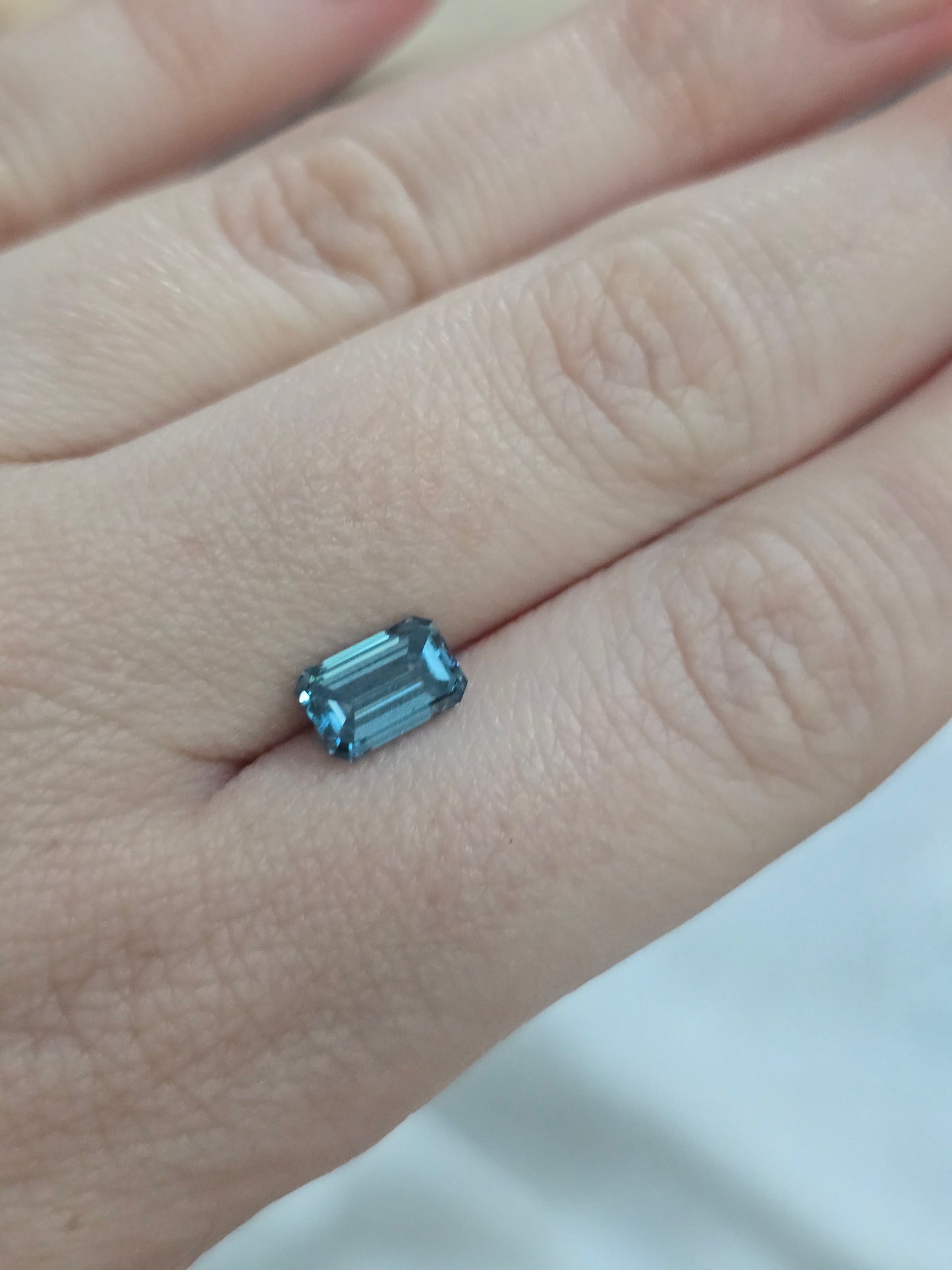 Loose Emerald Cut 1.66ct Fancy Blue Lab Diamond