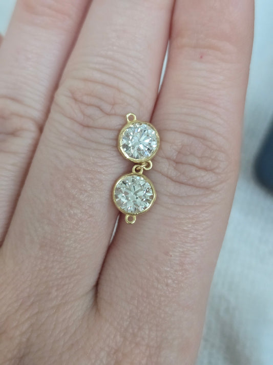 14K 2.20 CTW Round Lab Grown Diamond Components