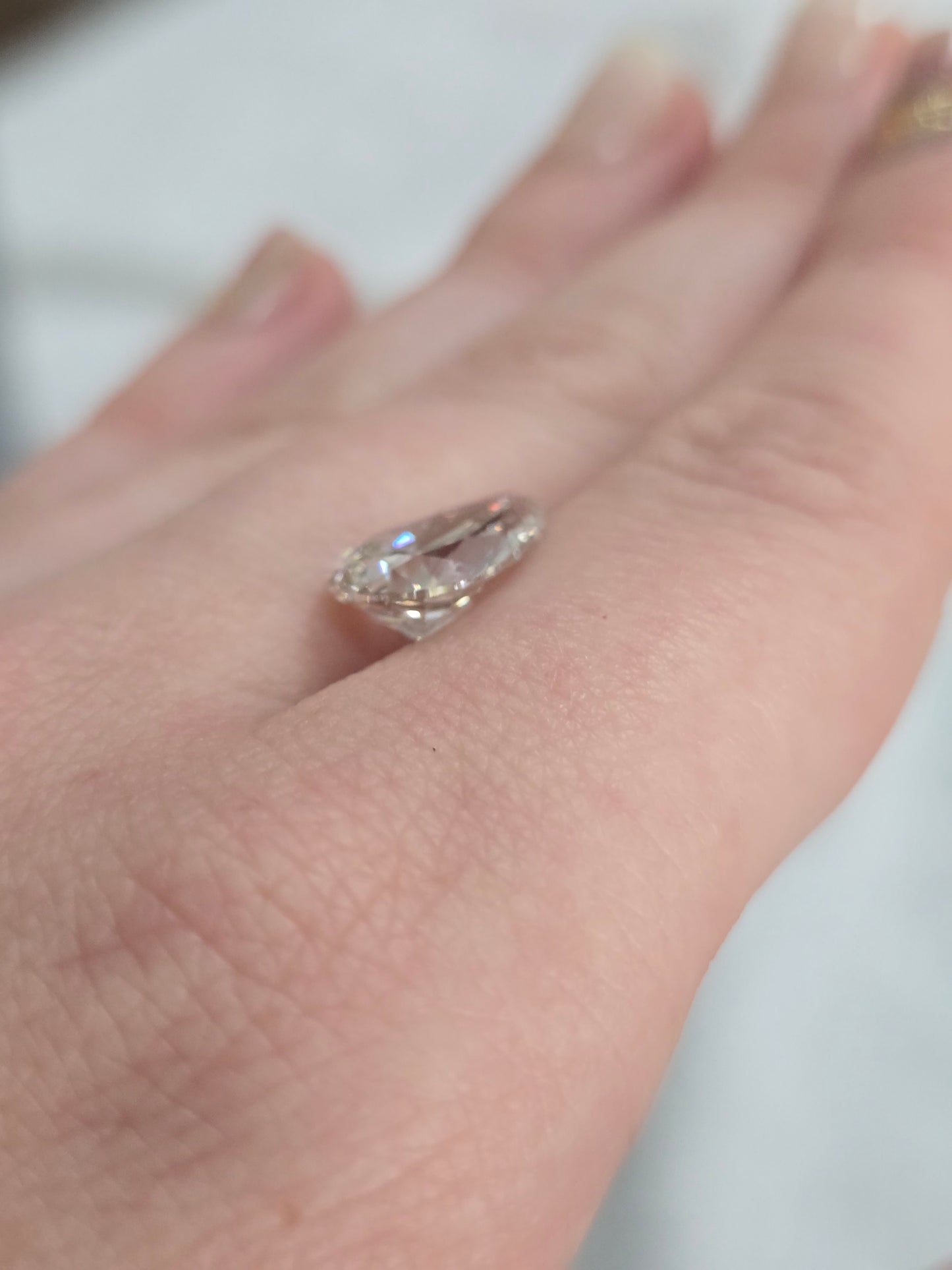 Loose 4.07 CT Pear Lab Grown Diamond with IGI Report
