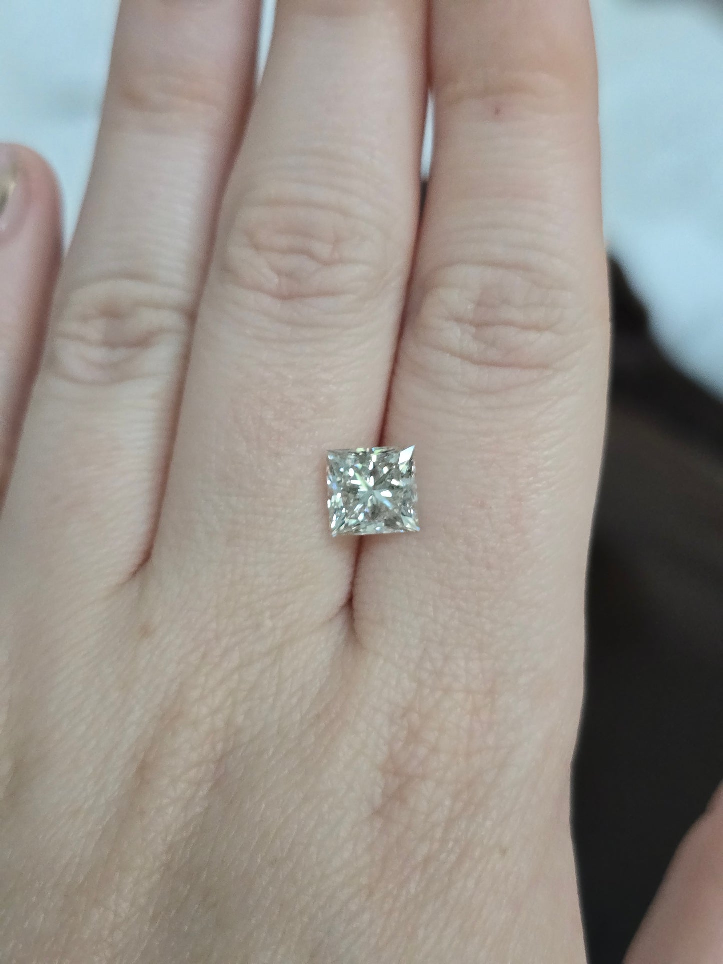 2.69ct Princess Cut Lab Grown Diamond with IGI Report