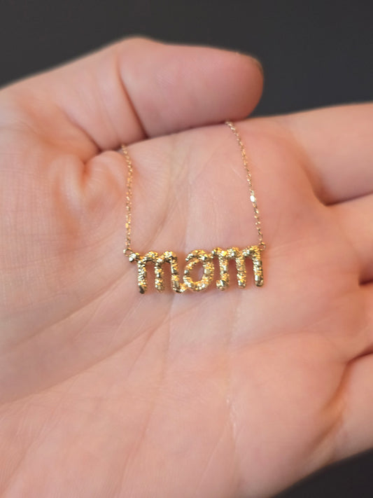 10K "MOM" Necklace