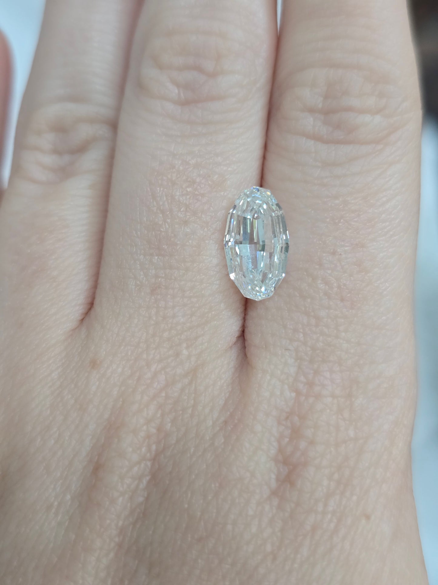 3.56ct Oval Polygon Step Cut Lab Diamond