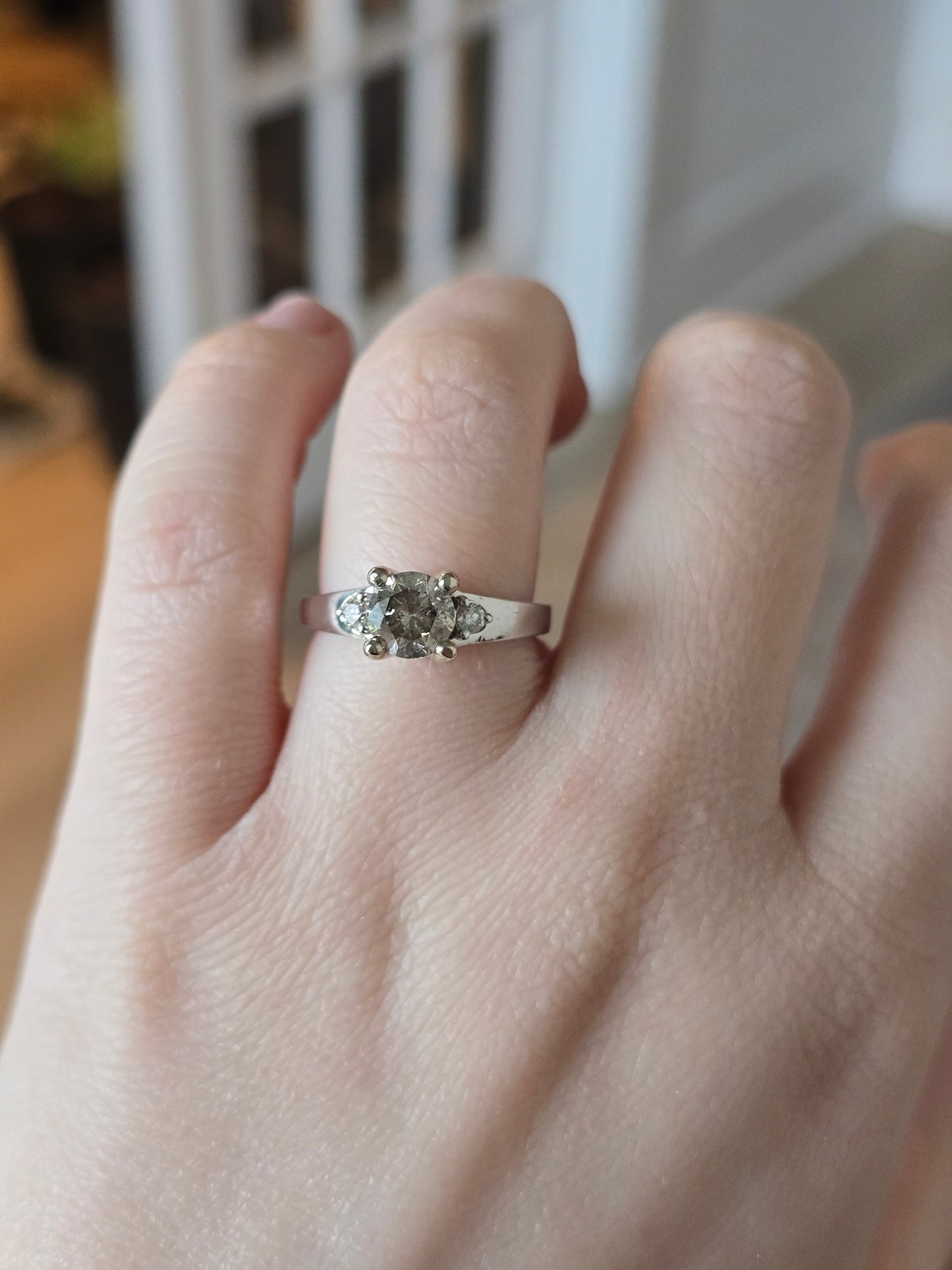 18kt White Gold 1.14ct Natural Diamond Ring