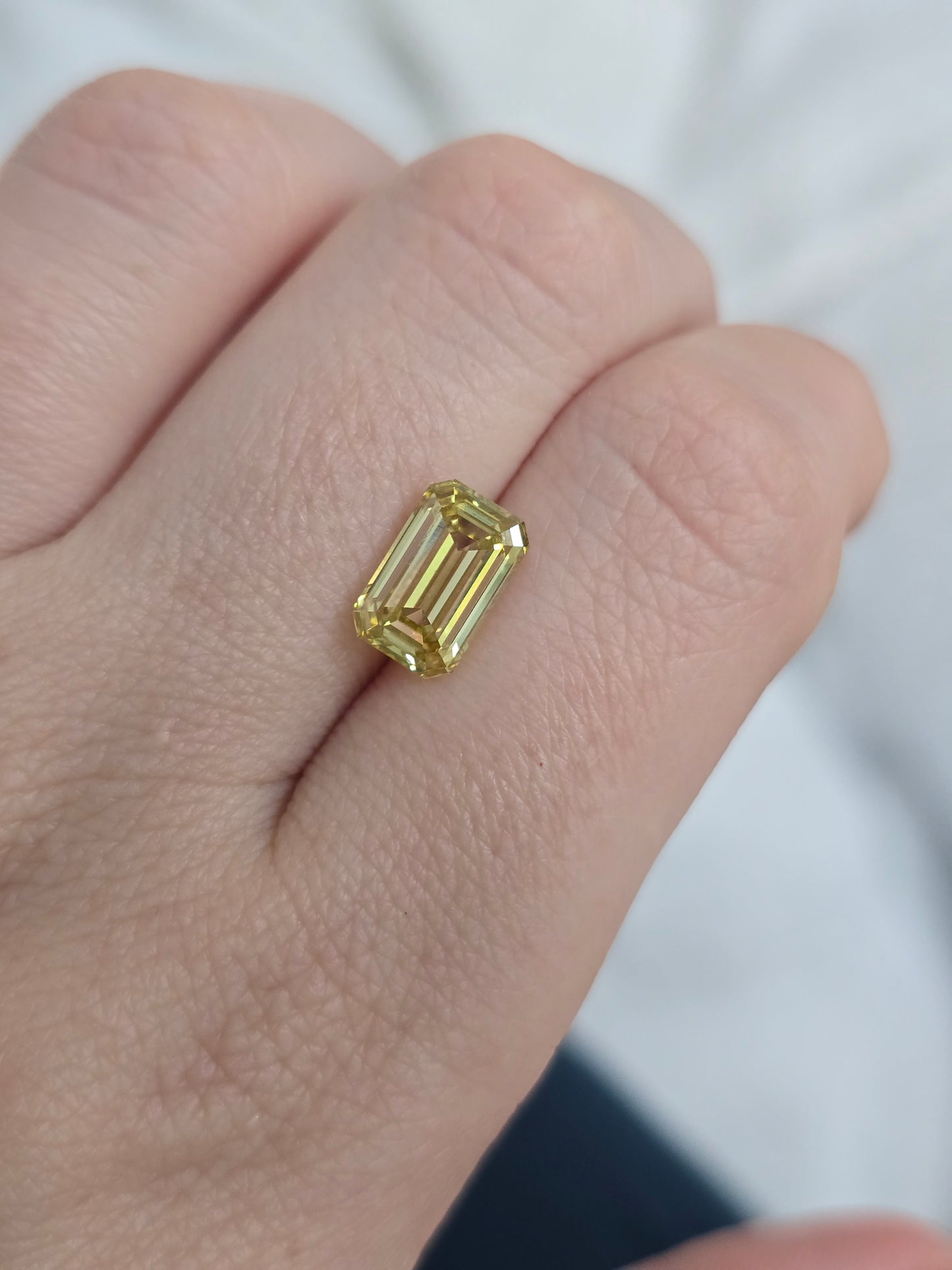 Loose 2.76 CT Lab Grown Fancy Yellow Diamond with IGI Report
